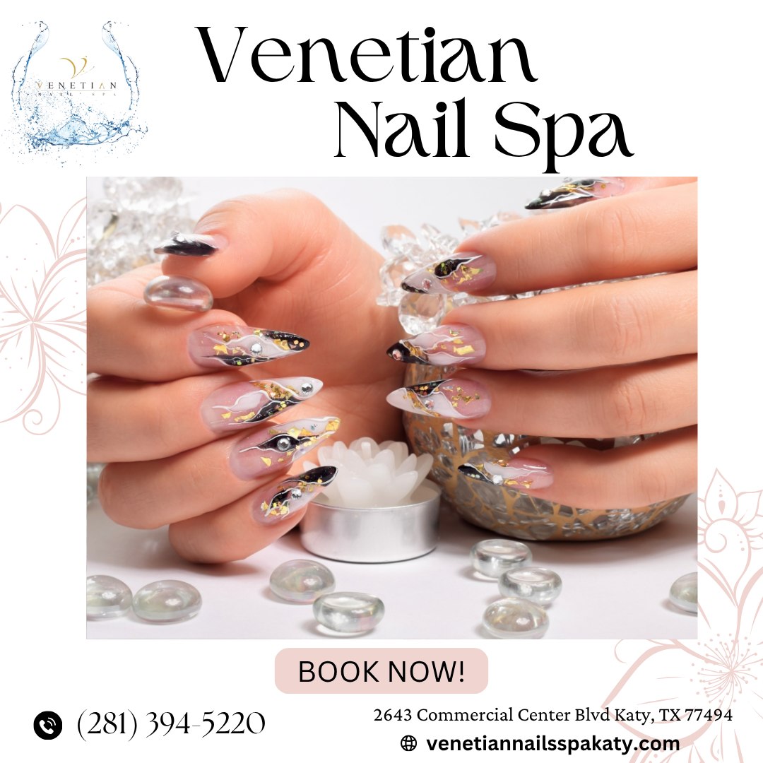 Latest manicure trends including metallic finishes and seasonal nail art at nail salon 77494